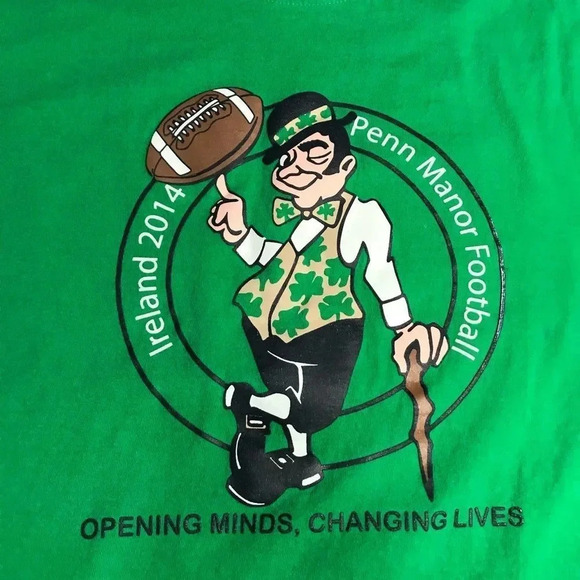 Penn Manor PA (High School) (Irish Leprechaun Celtic Logo) T-Shirt - Picture 3 of 5